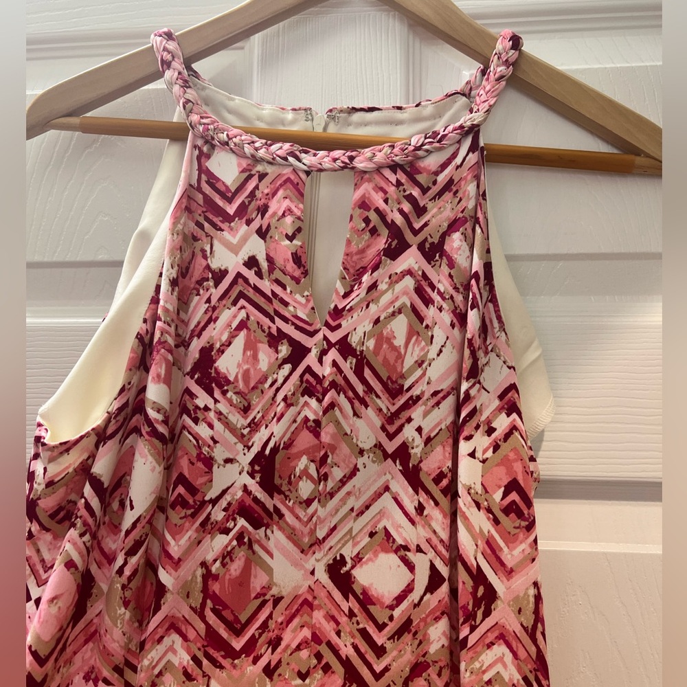 Super cute! Sleeveless Halter top a-line swing/shift dress